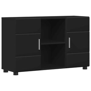 vidaXL Serviesskap FLORIN 88,5 x 30,5 x 55,5 cm Svart Konstruert tre