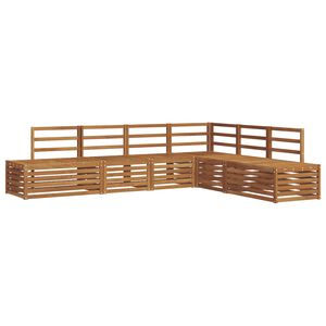 vidaXL Utend&oslash;rs sofa-sett 6 Stk Naturlig Solid akasietre