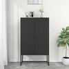 vidaXL Highboard svart 80x35x135 cm st&aring;l