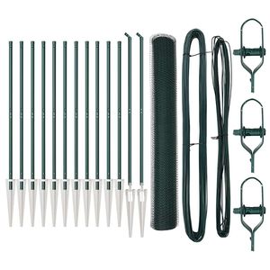 vidaXL Gjerdep&aring;le gr&oslash;nn 25 x 1 m (25 mm nett) St&aring;l