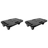 vidaXL Transportvogner 2 stk svart polypropylen 300 kg