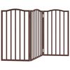 vidaXL Hundeport sammenleggbar 3 paneler brun eik 150 cm poppeltre