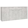 vidaXL Skjenk betonggr&aring; 160x36x75 cm konstruert tre