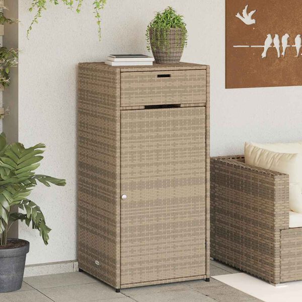 vidaXL Putekasse beige 55x55x111 cm polyrotting