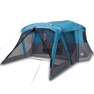 vidaXL Campingtelt med veranda 4 personer bl&aring; vanntett