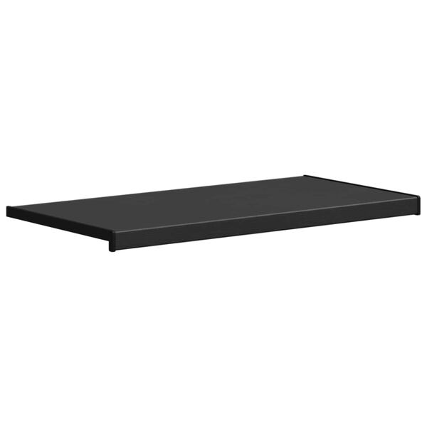 vidaXL Vinduskarmer Svart med trestruktur 100 x 45 x 4,5 cm PVC