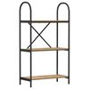 vidaXL Bokhylle 3 niv&aring;er 60 x 30 x 109 cm Konstruert tre Artisan Eik