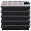 vidaXL Sorteringsbokser 5 stk 40x30x5 cm polypropylen