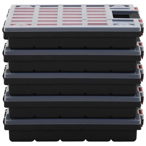vidaXL Sorteringsbokser 5 stk 40x30x5 cm polypropylen