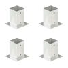 vidaXL Stolpeankere 4 stk galvanisert metall 91 mm