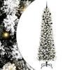 vidaXL Kunstig juletre Hvit 240 cm PVC og Metall og Plast