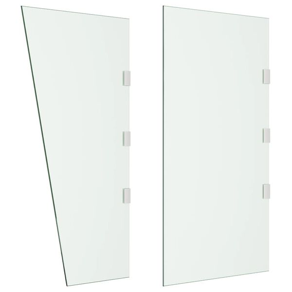 vidaXL Sidepaneler for d&oslash;rkalesje 2 stk gjennomsiktig herdet glass