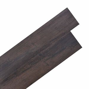 vidaXL Selvheftende PVC Gulvplanker M&oslash;rk brun 30,5 x 61 cm 28 stk. PVC