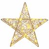 vidaXL 3D Stjerne med 50 LED Varmhvit 55 x 52.5 x 9 cm PET