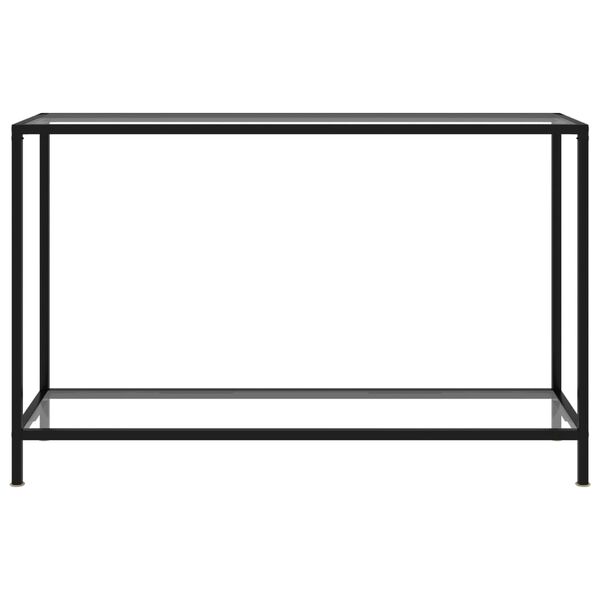 vidaXL Konsollbord gjennomsiktig 120x35x75 cm herdet glass