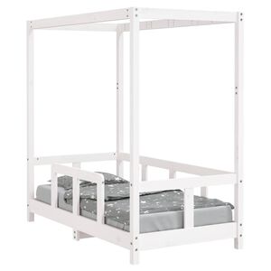 vidaXL Barnesengeramme hvit 70x140 cm heltre furu