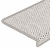 vidaXL Selvklebende trappematter sisal 15 stk 65x21x4 cm platina