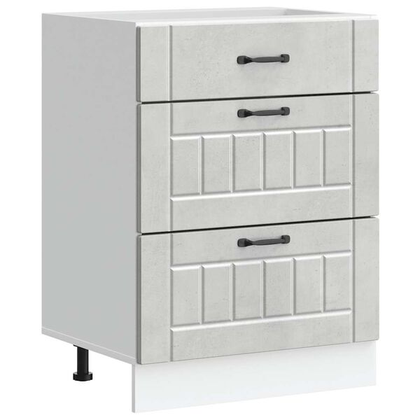 vidaXL Kj&oslash;kken underskap Lucca betonggr&aring; konstruert tre