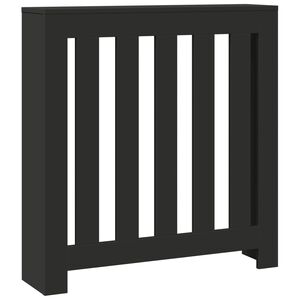 vidaXL Radiatordeksel svart 78x20x82 cm konstruert tre