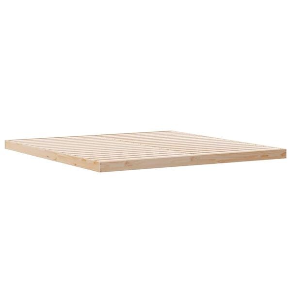 vidaXL Gulvbedramme Naturlig 213.5 x 104 x 9 cm Massiv furu
