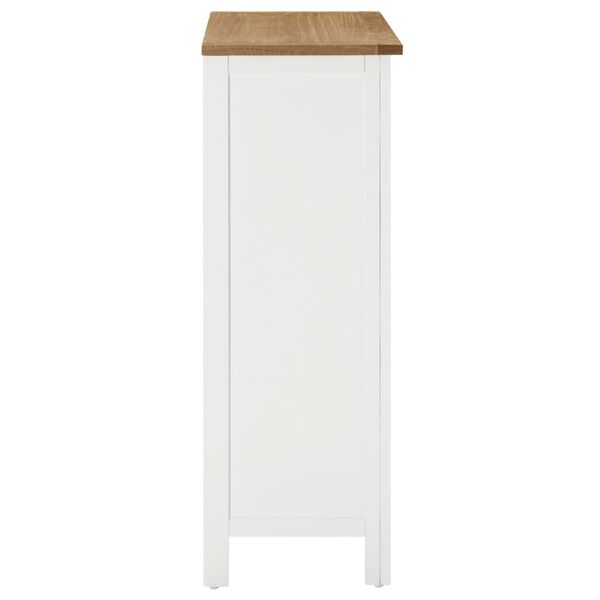 vidaXL Vinskap 72x32x90 cm heltre eik