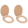 vidaXL Toalettseter 2 stk MDF bambus-design