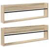 vidaXL Magasinreol 2 stk. Sonoma eik 100 x 12 x 30 cm Konstruert tre