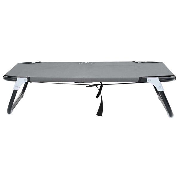 vidaXL Hundeseng Lysegrå 80 x 55 x 18 cm Stål