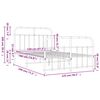vidaXL Sengeramme i metall med hode- og fotgavl hvit 120x190 cm