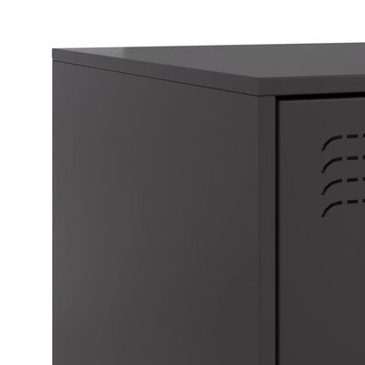 vidaXL Nattbord svart 34,5x39x62 cm stål