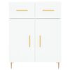 vidaXL Highboard hvit 69,5x34x180 cm konstruert tre