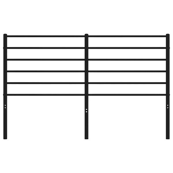 vidaXL Utskiftbar sengegavl i metall svart 150 cm