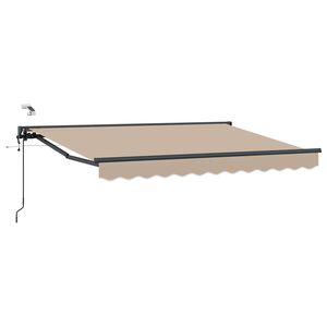 vidaXL Elektrisk Utrekkbar Markise Beige og Antrasitt 3,5 x 2 m