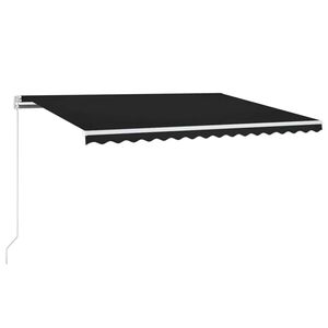 vidaXL Automatisk markise med vindsensor og LED 450x300 cm antrasitt