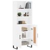 vidaXL Highboard hvit 69,5x34x180 cm konstruert tre