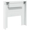 vidaXL Hodegavl med hylle Hvit 100 x 16,5 x 103,5 cm Konstruert tre