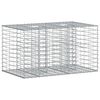 vidaXL Gabion hevet seng 100 x 60 x 55 cm Galvanisert st&aring;l S&oslash;lv