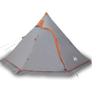 vidaXL Campingtelt tipi 5 personer gr&aring; vanntett