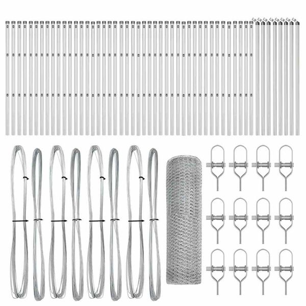 vidaXL Gjerdep&aring;le s&oslash;lv 100 x 0,4 m (13 mm netting) St&aring;l