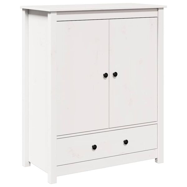 vidaXL Highboard hvit 83x41,5x100 cm heltre furu