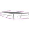 vidaXL Sengeramme brun eik 120x200 cm konstruert tre og metall