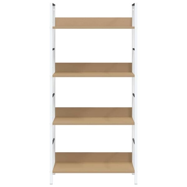 vidaXL Bokhylle 4 lag eik 60x27,6x124,5 cm konstruert tre