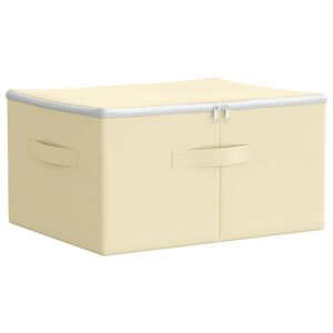 vidaXL Lagringsboks Ikke-vevd stoff 43 x 34 x 23 cm 33,6 L Krem