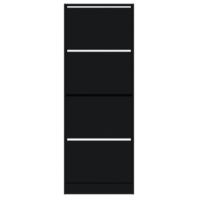 vidaXL Skoskap svart 60x21x163,5 cm konstruert tre