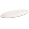 vidaXL Bordplate hvit 110x55x2,5 cm heltre furu oval