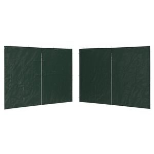 vidaXL Partytelt sidevegg 2 stk med glidelås PE grønn