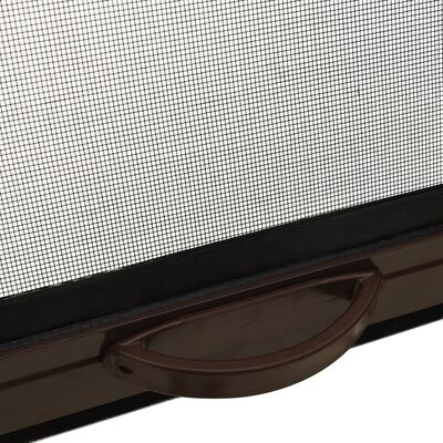 vidaXL Nedrullbar insektskjerm for vinduer brun 140x170 cm