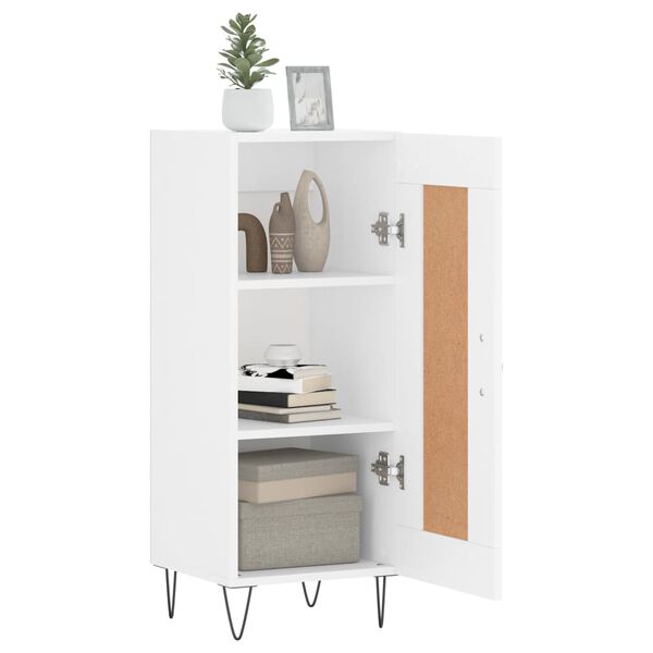 vidaXL Skjenk hvit 34,5x34x90 cm konstruert tre