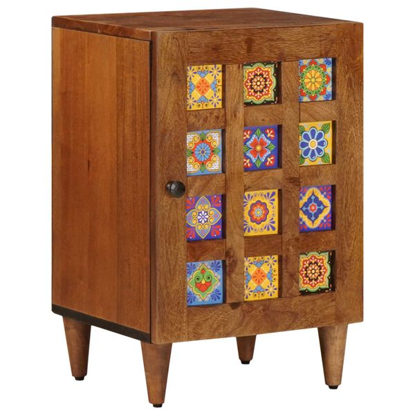 vidaXL Baderomsskap med lagring med d&oslash;r Valn&oslash;tt 38 x 33 x 58 cm