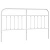 vidaXL Utskiftbar sengegavl i metall hvit 180 cm